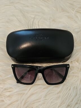 Coach Black Cat-Eye Sunglasses with Case